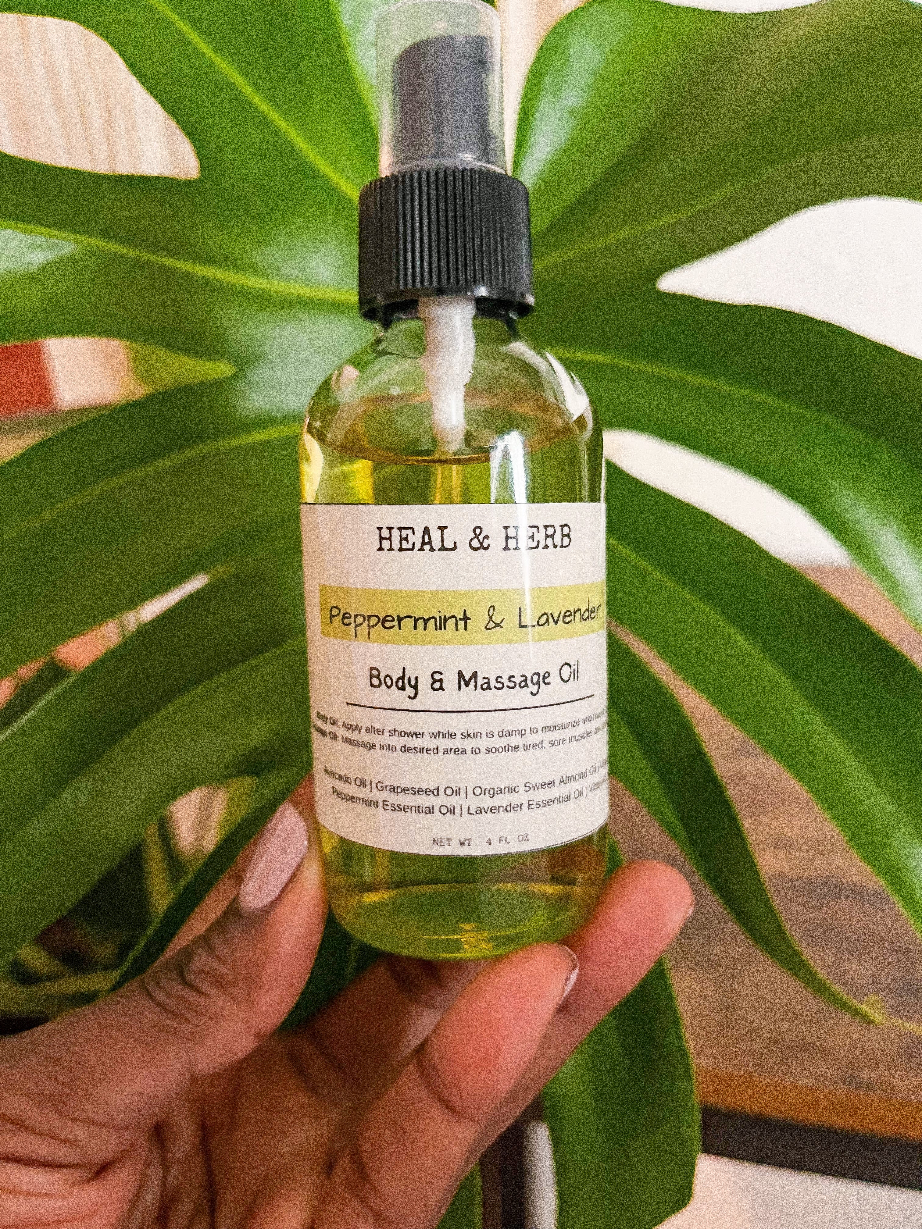 Peppermint & Lavender Massage and Body Oil