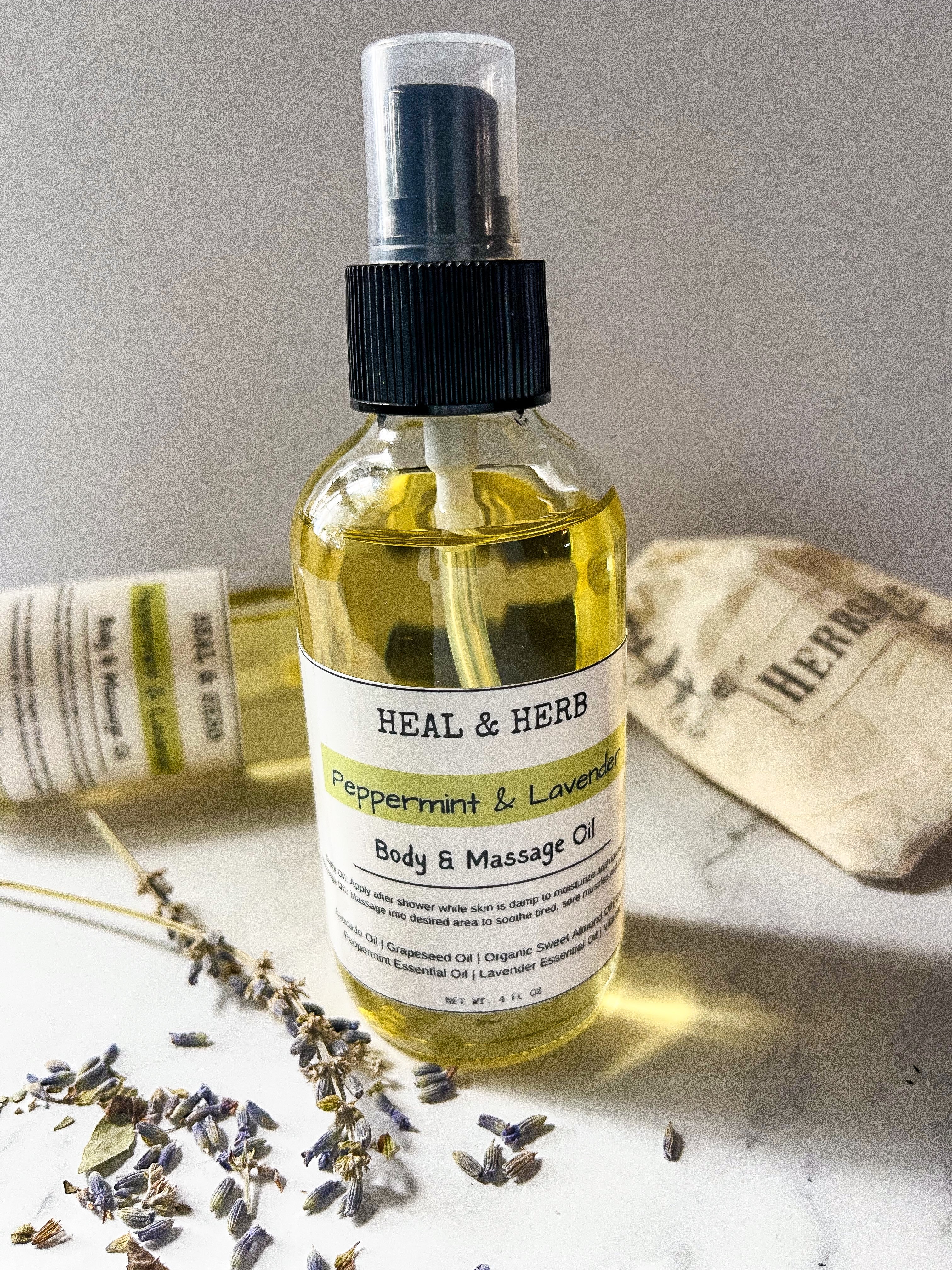 Peppermint & Lavender Massage and Body Oil