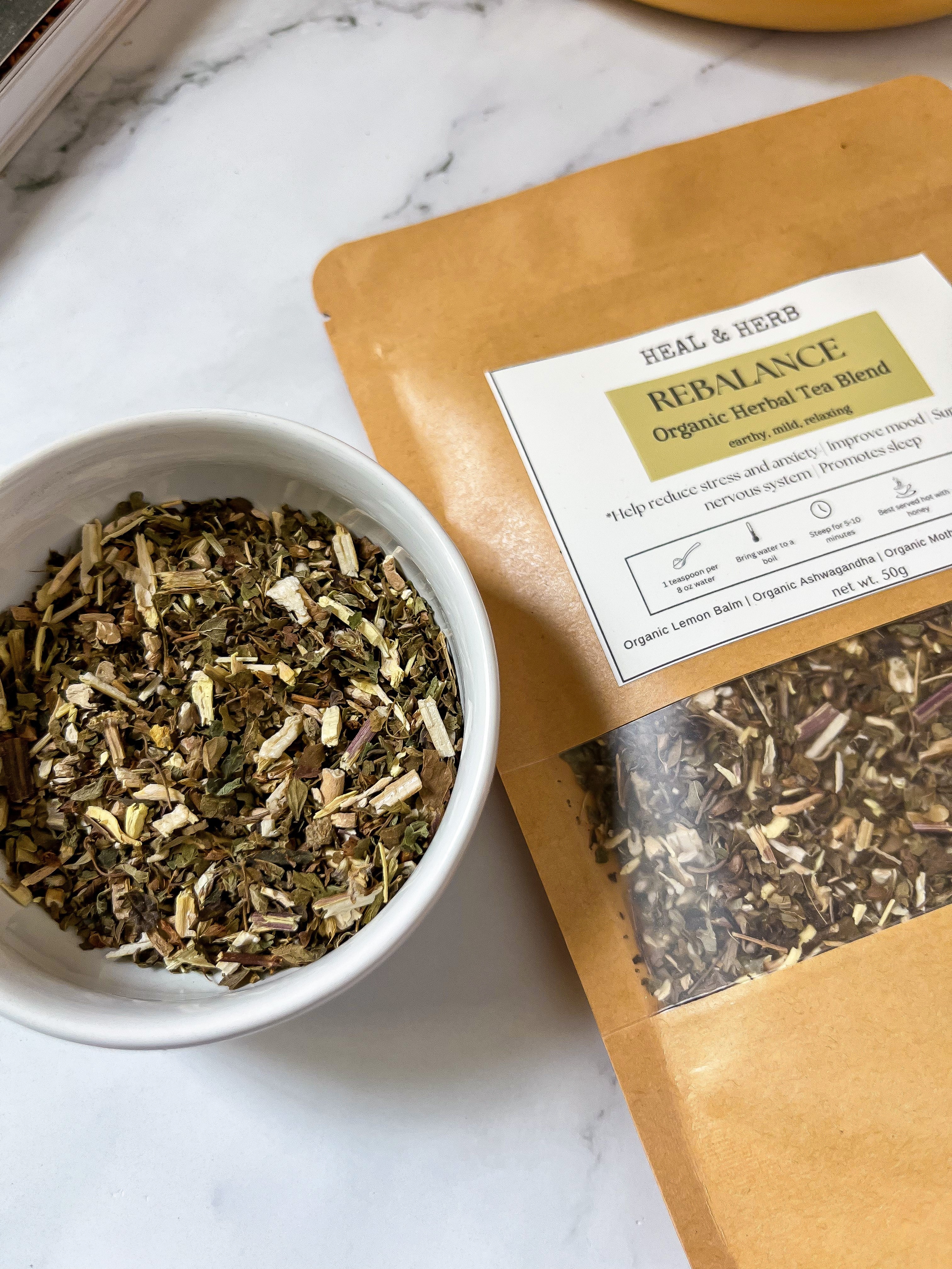 REBALANCE Organic Herbal Tea Blend (Stress & Anxiety)