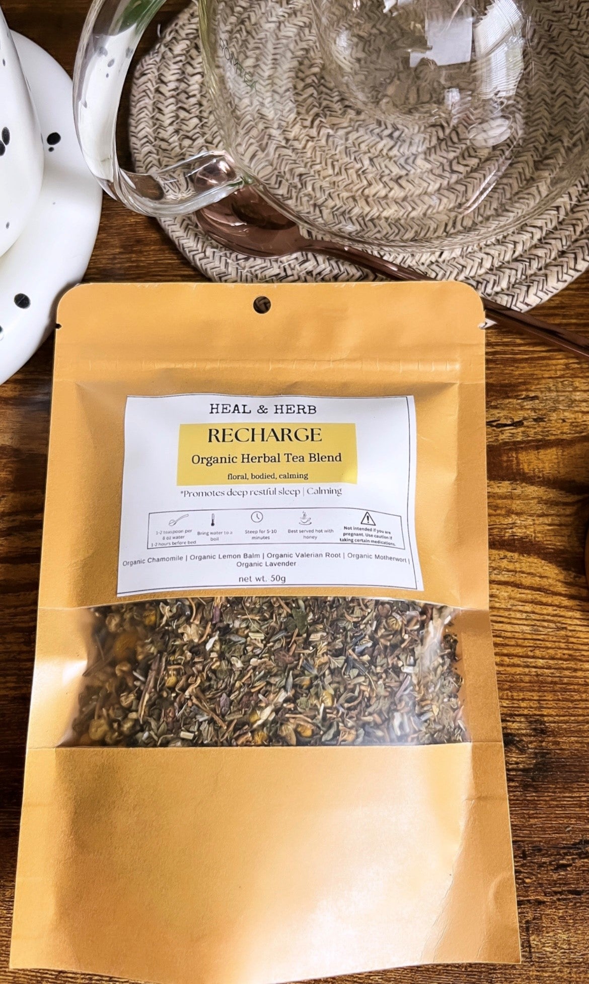 RECHARGE Organic Herbal Tea Blend (Sleep)