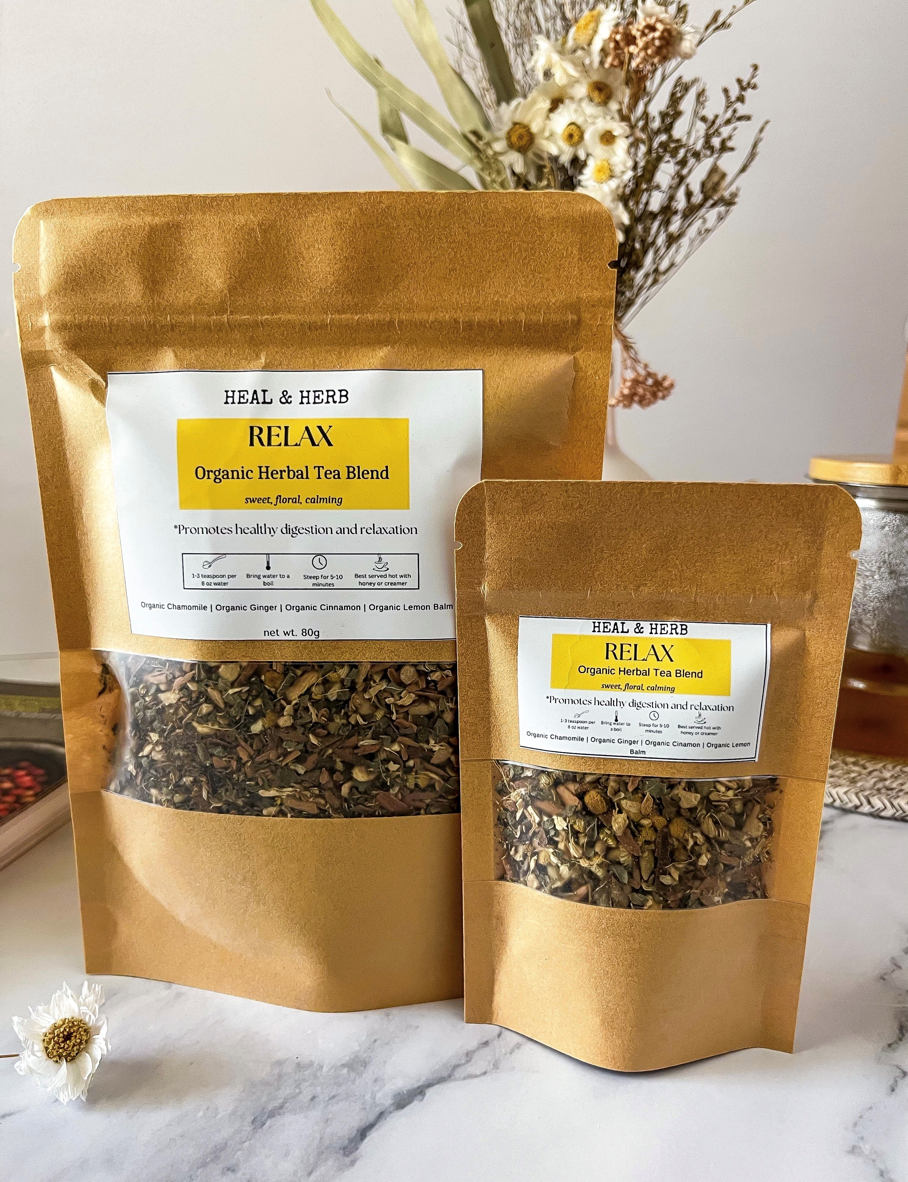 RELAX Organic Herbal Tea Blend (Rest & Digest)