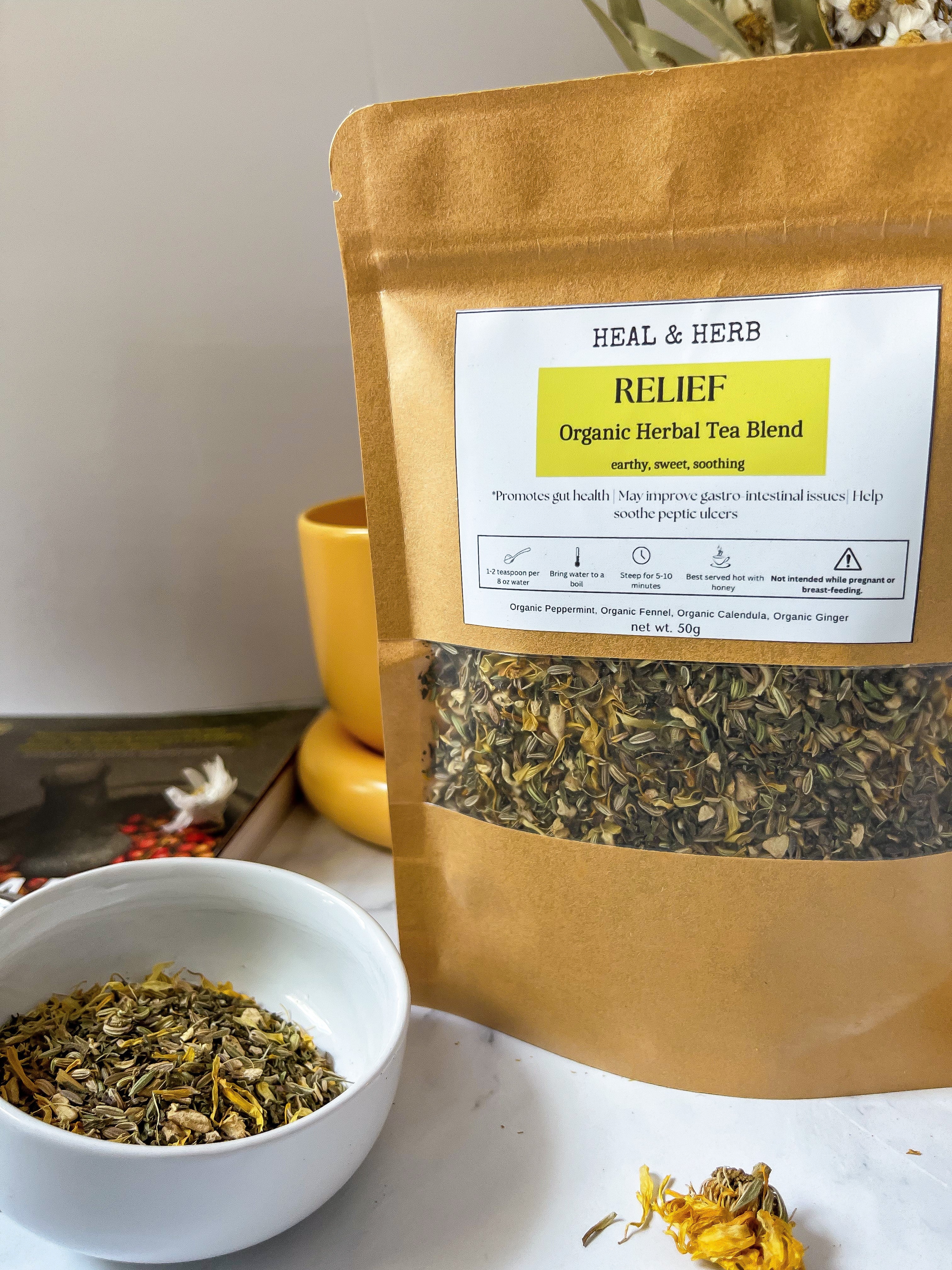 RELEIF Organic Herbal Tea Blend (Gut Health)